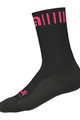 ALÉ Cyklistické ponožky klasické - STRADA WINTER 18 - černá/růžová