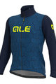 ALÉ Cyklistická zimní bunda a kalhoty - SOLID CROSS WINTER - černá/modrá