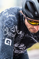 ALÉ Cyklistický dres s dlouhým rukávem zimní - SKULL WINTER - černá/bílá