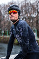ALÉ Cyklistický dres s dlouhým rukávem zimní - SKULL WINTER - černá/bílá