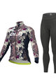 ALÉ Cyklistický zimní dres a kalhoty - AMAZZONIA LADY WNT - modrá/černá/fialová