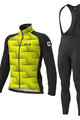 ALÉ Cyklistická zimní bunda a kalhoty - SOLID SHARP WINTER - černá/žlutá