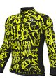 ALÉ Cyklistický dres s dlouhým rukávem zimní - SOLID RIDE - žlutá/černá
