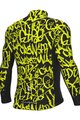 ALÉ Cyklistický dres s dlouhým rukávem zimní - SOLID RIDE - žlutá/černá