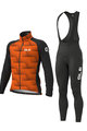 ALÉ Cyklistická zimní bunda a kalhoty - SHARP + WINTER - černá/oranžová