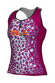 ALÉ Cyklistický dres bez rukávů - ALÉ AGGUATO LADY - bílá/růžová