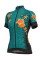 ALÉ Cyklistický dres s krátkým rukávem - SAVANA LADY - oranžová/zelená