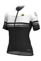 ALÉ Cyklistický dres s krátkým rukávem - SLIDE LADY - černá/bílá