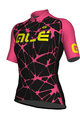 ALÉ Cyklistický dres s krátkým rukávem - CRACLE LADY  - černá/růžová
