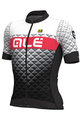 ALÉ Cyklistický dres s krátkým rukávem - HEXA - bílá/černá
