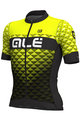 ALÉ Cyklistický dres s krátkým rukávem - HEXA - černá/žlutá