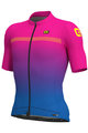 ALÉ Cyklistický dres s krátkým rukávem - FADE - růžová/modrá