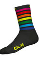 ALÉ Cyklistické ponožky klasické - RAINBOW  - vícebarevná/černá