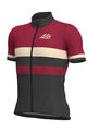 ALÉ Cyklistický dres s krátkým rukávem - VINTAGE MERINO - černá/fialová