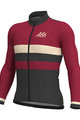 ALÉ Cyklistický dres s dlouhým rukávem letní - VINTAGE SMR MERINO - černá/fialová