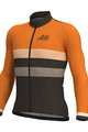 ALÉ Cyklistický dres s dlouhým rukávem letní - VINTAGE SMR MERINO - oranžová/černá