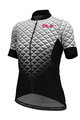 ALÉ Cyklistický dres s krátkým rukávem - HEXA LADY  - bílá/černá
