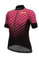 ALÉ Cyklistický dres s krátkým rukávem - HEXA LADY  - růžová/černá
