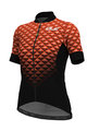 ALÉ Cyklistický dres s krátkým rukávem - HEXA LADY  - oranžová/černá