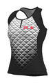 ALÉ Cyklistický dres bez rukávů - HEXA LADY  - černá/bílá