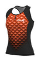 ALÉ Cyklistický dres bez rukávů - HEXA LADY  - oranžová/černá