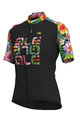 ALÉ Cyklistický dres s krátkým rukávem - LAB FLOWER LADY - černá