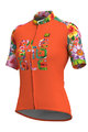 ALÉ Cyklistický dres s krátkým rukávem - LAB FLOWER LADY - oranžová