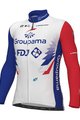 ALÉ Cyklistický dres s dlouhým rukávem zimní - GROUPAMA FDJ 2022 - modrá/červená/bílá