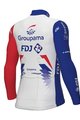 ALÉ Cyklistický dres s dlouhým rukávem zimní - GROUPAMA FDJ 2022 - modrá/červená/bílá