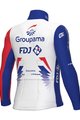 ALÉ Cyklistická zateplená bunda - GROUPAMA FDJ 2022 - červená/modrá/bílá