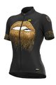 ALÉ Cyklistický dres s krátkým rukávem - LIPS LADY - zlatá/černá