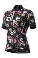 ALÉ Cyklistický dres s krátkým rukávem - FIORI LADY - černá