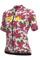 ALÉ Cyklistický dres s krátkým rukávem - ROSES LADY - růžová/bílá