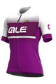 ALÉ Cyklistický dres s krátkým rukávem - BLEND LADY - bílá/fialová