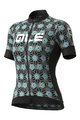 ALÉ Cyklistický dres s krátkým rukávem - GARDA LADY - černá/tyrkysová