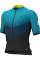 ALÉ Cyklistický dres s krátkým rukávem - DELTA - černá/modrá/světle modrá