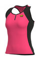 ALÉ Cyklistický dres bez rukávů - COLOR BLOCK LADY - růžová