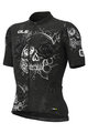 ALÉ Cyklistický dres s krátkým rukávem - SKULL - bílá/černá