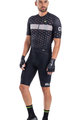 ALÉ Cyklistický dres s krátkým rukávem - STARS - černá/šedá