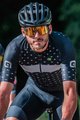 ALÉ Cyklistický dres s krátkým rukávem - STARS - černá/šedá