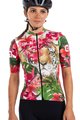ALÉ Cyklistický dres s krátkým rukávem - TIGER LADY - růžová/zelená