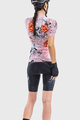 ALÉ Cyklistický krátký dres a krátké kalhoty - SKULL LADY - růžová/černá