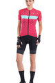ALÉ Cyklistický dres s krátkým rukávem - STARS LADY - růžová/tyrkysová