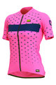 ALÉ Cyklistický krátký dres a krátké kalhoty - STARS LADY - černá/růžová