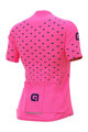 ALÉ Cyklistický krátký dres a krátké kalhoty - STARS LADY - černá/růžová