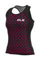 ALÉ Cyklistický dres bez rukávů - HELIOS LADY - růžová/černá