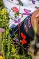 ALÉ Cyklistické kalhoty krátké s laclem - BUTTERFLY LADY - černá