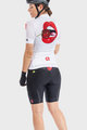 ALÉ Cyklistický krátký dres a krátké kalhoty - SMILE LADY - červená/bílá