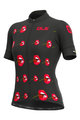 ALÉ Cyklistický krátký dres a krátké kalhoty - SMILE LADY - červená/černá