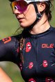 ALÉ Cyklistický dres s krátkým rukávem - SMILE LADY - černá